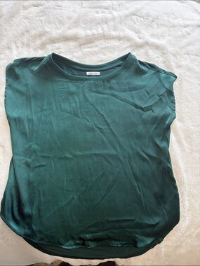 Maurices Satin Crewneck Shell Top - Teal Green